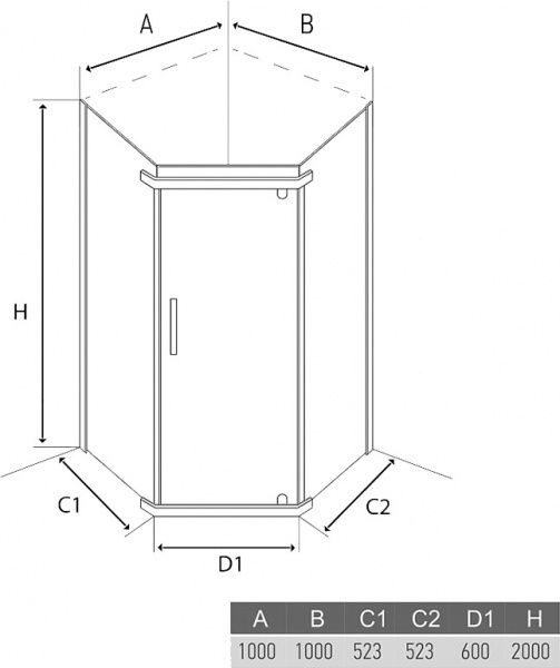 Душова кабіна Alex Baitler AB245-100