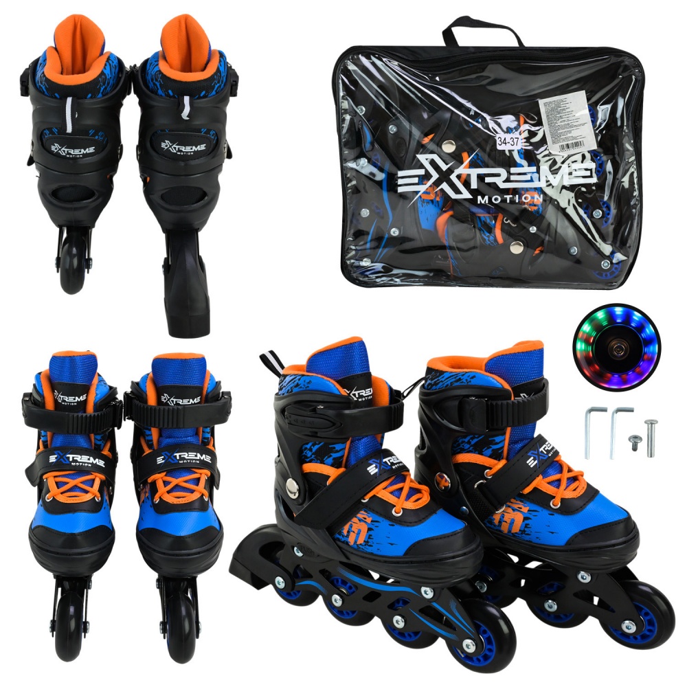 Роликовые коньки Shantou Extreme Motion M RL25425 р. 34-37 черный