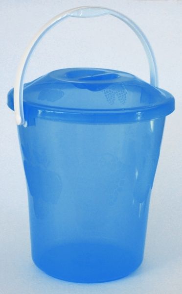 Відро зі знімною кришкою Полімердеталь Елегант 12 л блакитний 