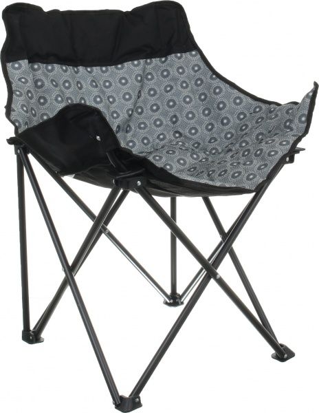 Стілець розкладний 67х55х73 см сірий з чорним