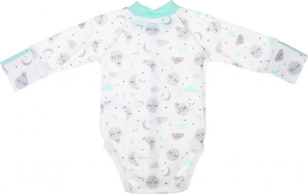 Боді дитяче унісекс Baby Veres Sleepy Moon р.56 м'ятний 