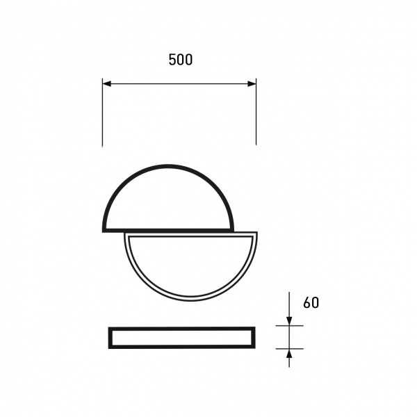 Люстра світлодіодна Eurolamp круг A49 білий LED-LR-115-A49(W/B) 