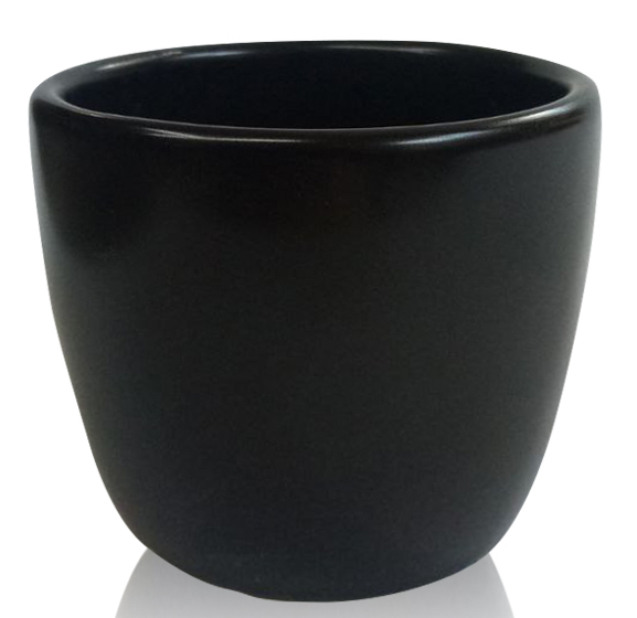 Кашпо керамічне Eterna круглий 0,25 л чорний матовий (207-7) 