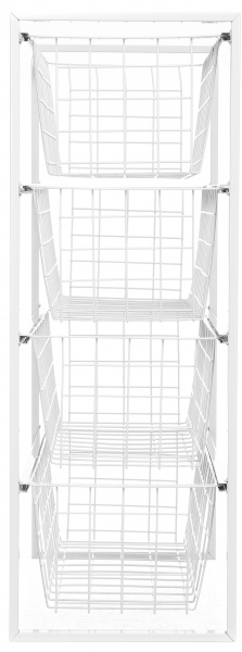 Стеллаж с выдвижными корзинами MINI 250x500x690 мм белый