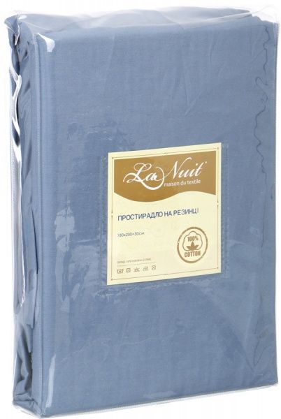 Простирадло на резинці Solid 180x200+30 см темно-сірий La Nuit 