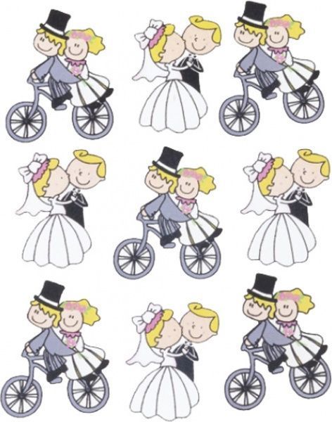 Набор декоративных элементов Свадебная пара 216930210 9 шт. Knorr Prandell