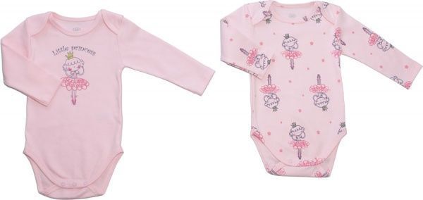 Боди детское Фламинго 2 шт. р.68 розовый 449-222 