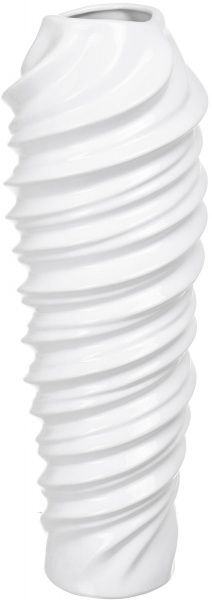 Ваза керамическая белая Wave 16.5х48 см