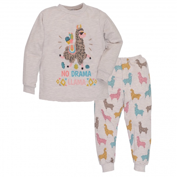 Піжама дитяча для дівчинки Татошка 0120271бар р.128 бежевий із малюнком 