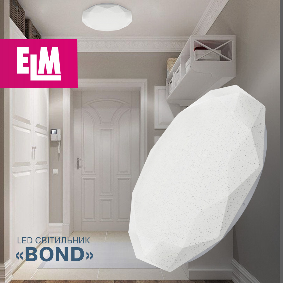 Світильник стельовий ELM Bond LED круглий 36 Вт білий 4000 К 26-0115