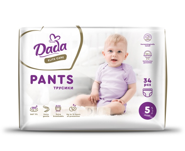 Підгузки-трусики Dada Elite Care 5 Junior (12–17кг) 34 шт.