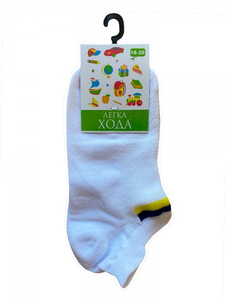 Шкарпетки дитячі унісекс Легка хода р.18–20 біло-жовтий 