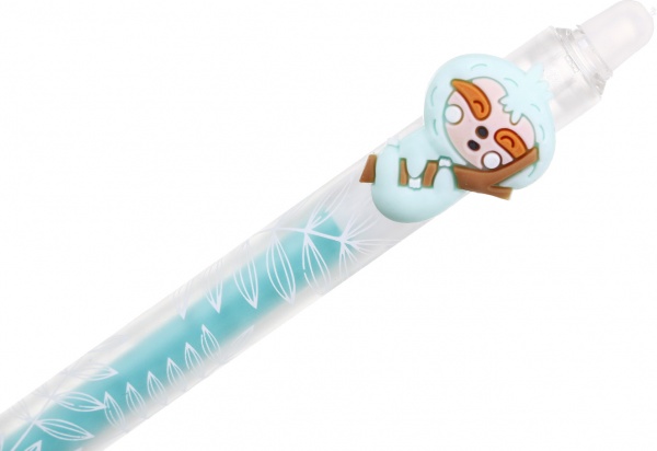 Ручка гелевая YES пиши-стирай Lazy boys автоматическая 0,5 мм синяя 