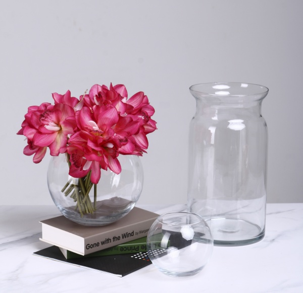 Ваза стеклянная Trend Glass 29 см прозрачная 