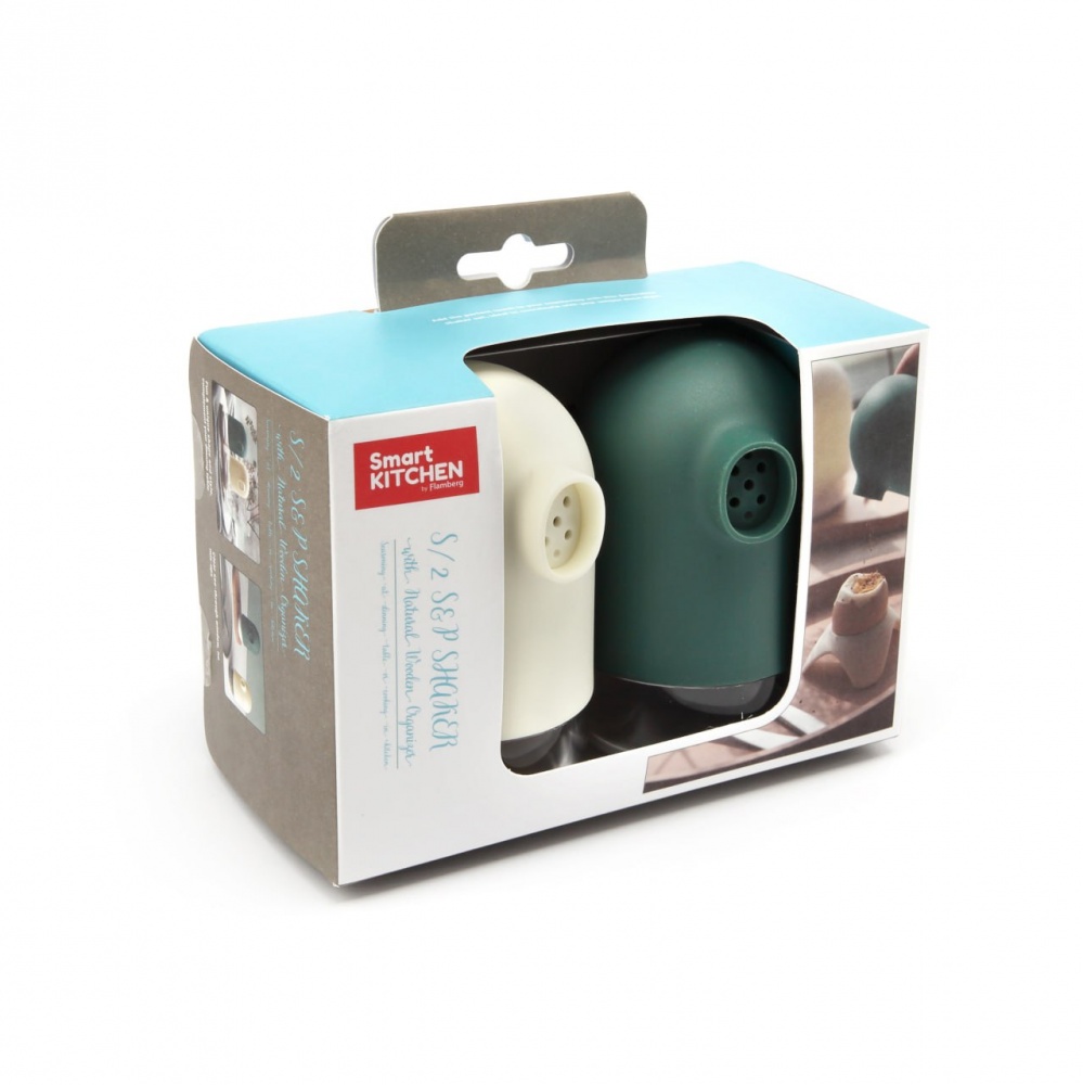 Набор для соли и перца Smart Kitchen by Flamberg Duck green/milk white 14,8х7,3 см