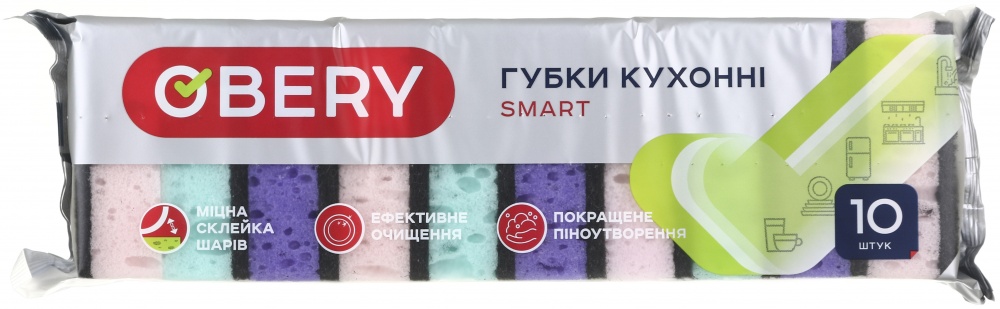 Губка универсальная OBERY crayon 10 шт.