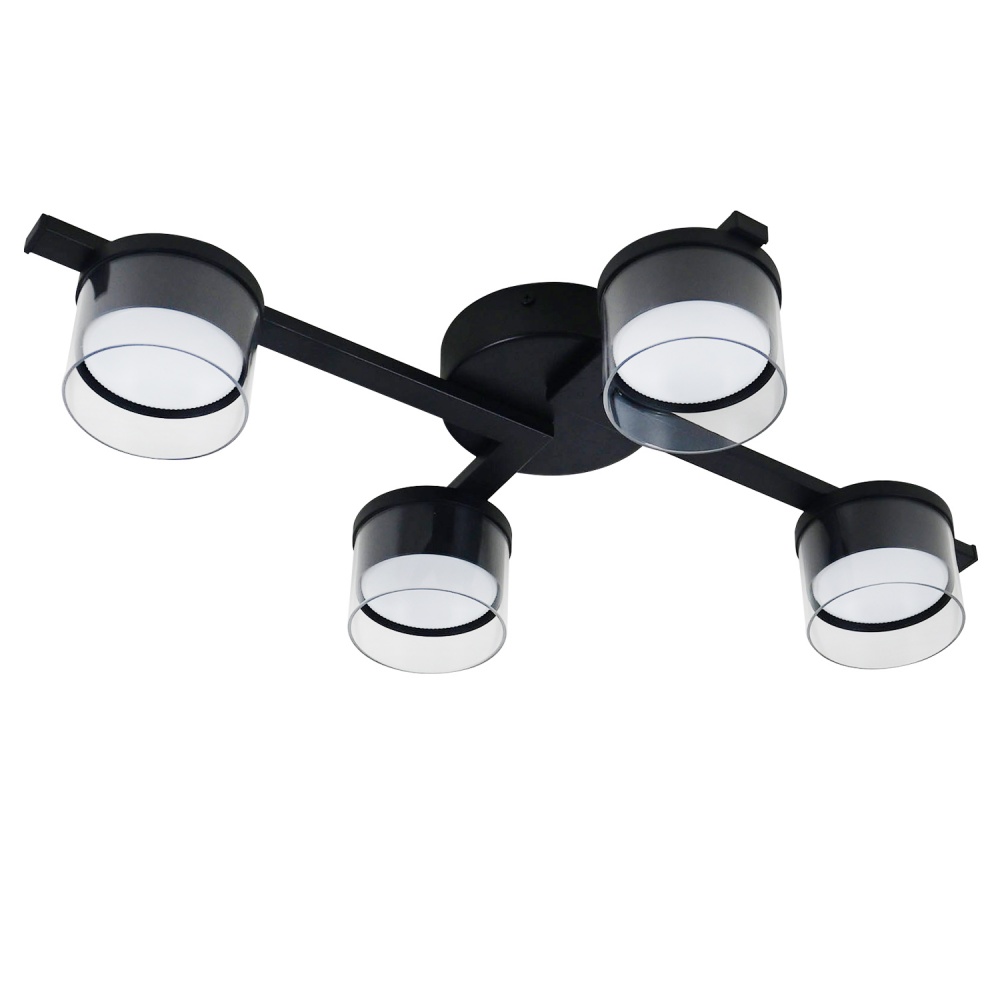Люстра потолочная Victoria Lighting 4xGX53 черный Field/PL4 black