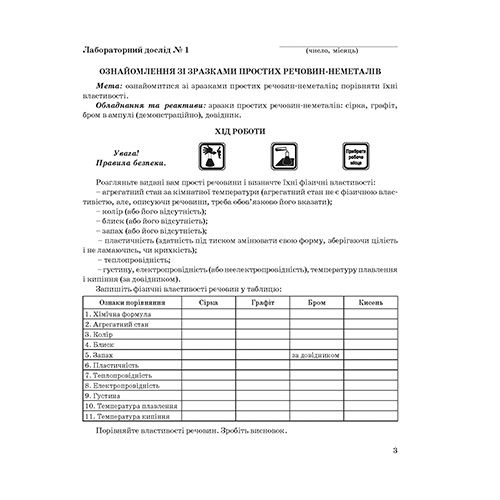 Тетрадь для лабораторных работ Галина Дубковецкая «Химия. 10 класс (уровень стандарт)» 978-966-944-060-0