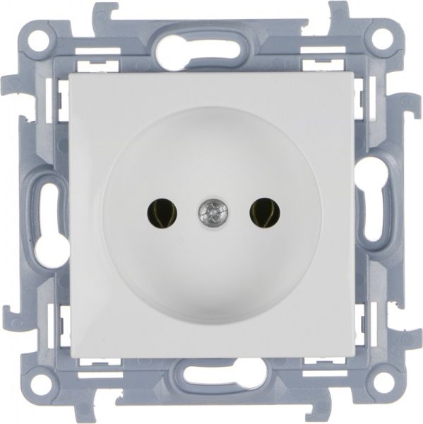 Розетка без заземления Simon 10 без шторок белый CG1.01/11