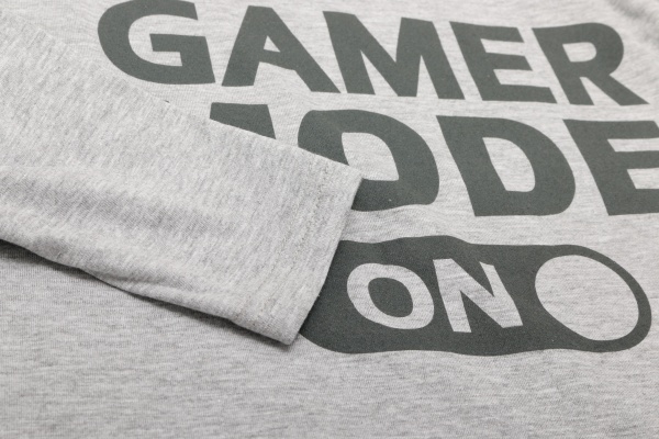 Реглан для хлопчика Luna Kids Game mode on р.152 сірий меланж 