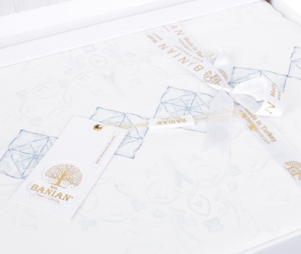 Скатерть Palmer 160x220 см бело-голубой Banian 