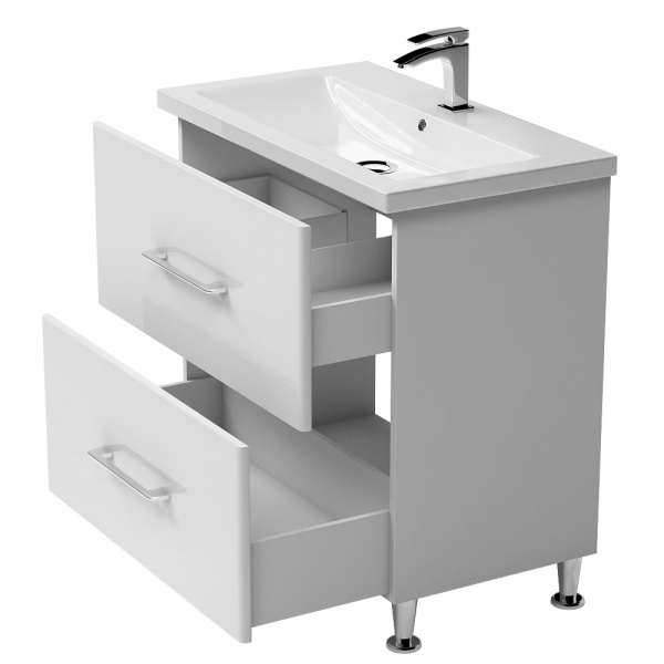 Тумба на ніжках Aquarius Milano з умивальником Комо 70