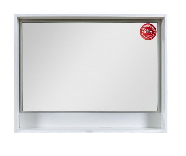 Зеркало ScandiSPA Edda белый 90 см с LED-подсветкой и выключателем 