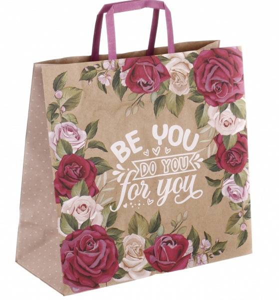 Пакет паперовий з ручками бурий KGB 323015 32х15х30 см в асортименті Art studio of happiness