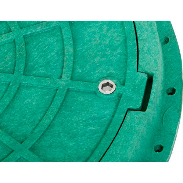 Люк каналізаційний Rhein 740 мм A15 з замком зелений