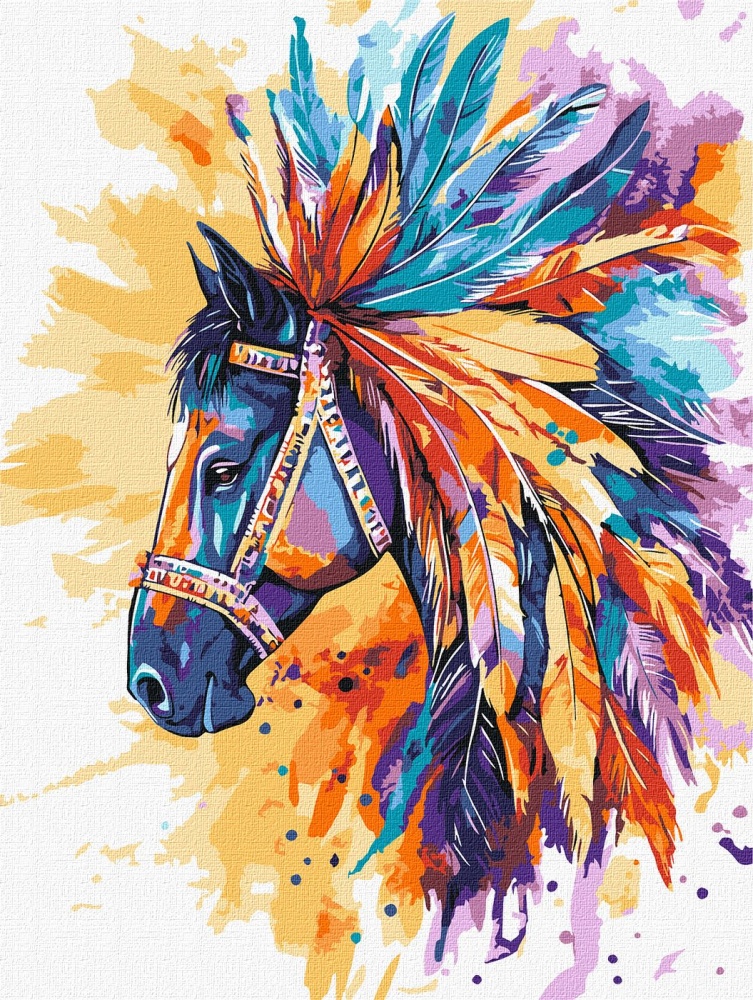 Картина по номерам Яркий конь ©art_selena_ua 30х40 см Ideyka