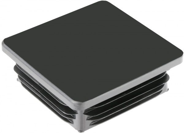 Заглушка квадратна чорна 80х80 мм