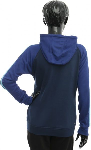 Джемпер Adidas ESSENTIALS 3-STRIPES HOODIE AY4804 р. XS синій