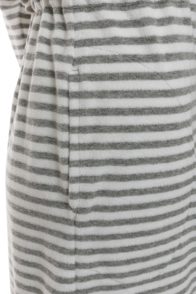 Халат женский Cawo Hood р. L серый с белым 