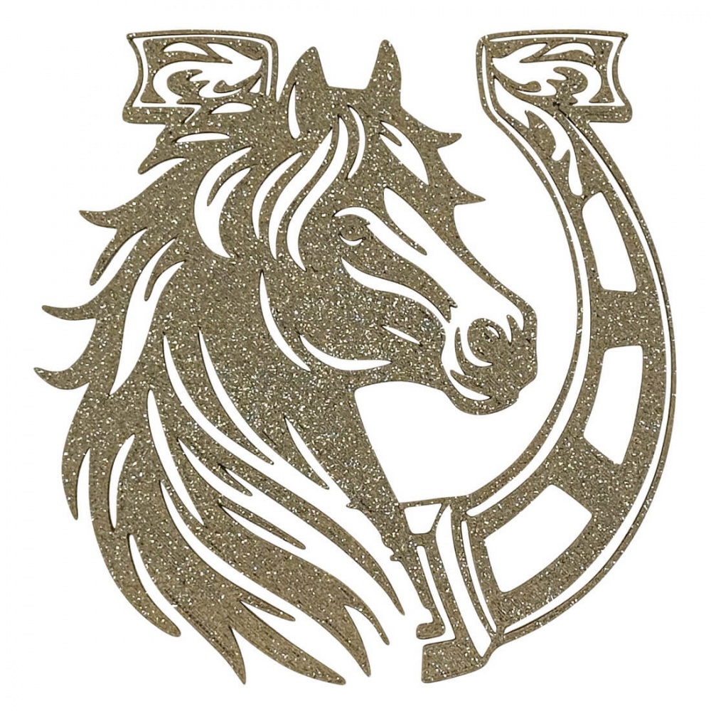 Подвеска MIS LT Лошадь-подкова 12 см золотой