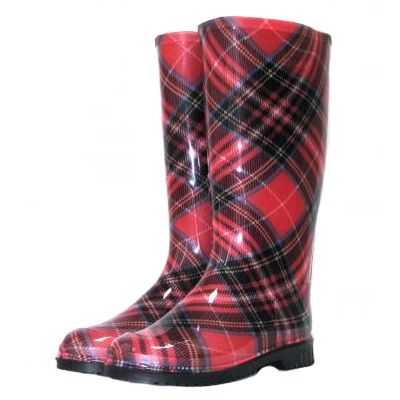 Сапоги резиновые Шотландка красная 40 размер