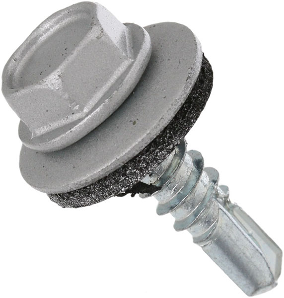 Саморез кровельный по металлу 4,8x19 мм 250 шт серебро RAL 9006 RAL 9006Mkb Expert Fix