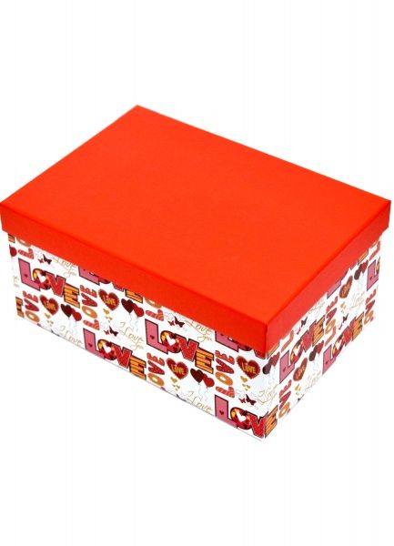Коробка подарункова прямокутна Love 19,5х12,5х8 см