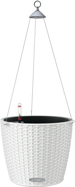 Вазон пластиковый Lechuza Cottage Nido круглый 14,3л белый 