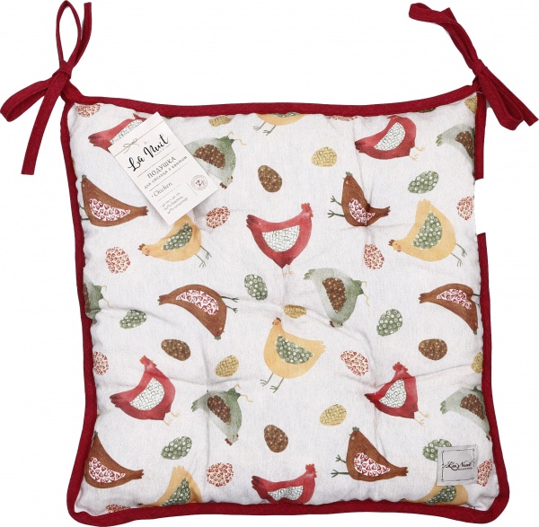 Подушка на стілець Курочки 40х40 см La Nuit
