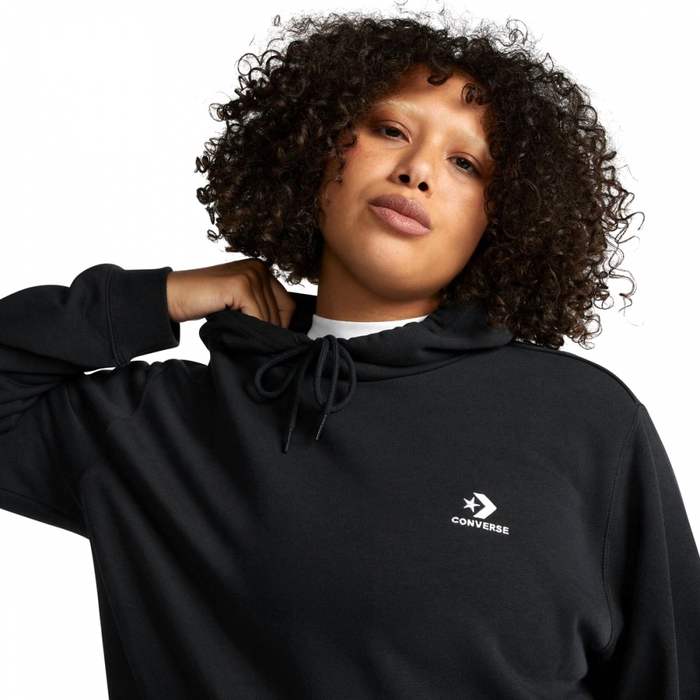 Джемпер Converse STANDARD FIT LEFT CHEST STAR CHEV EMB HOODIE FT 10023874-001 р.S чорний