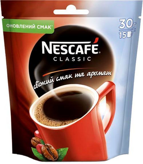 Кава розчинна Nescafe голд классик мягкая упаковка 30 г 