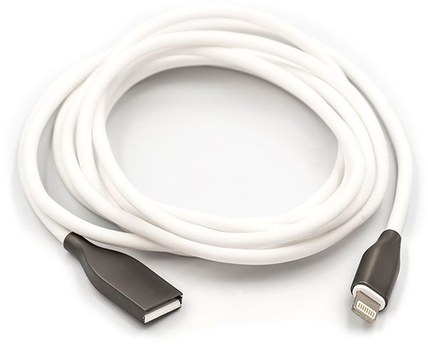 Кабель PowerPlant Lightning – USB 2 м белый 