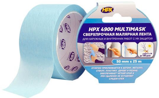 Лента малярная HPX сверхпрочная с УФ-защитой 25 м EW5025