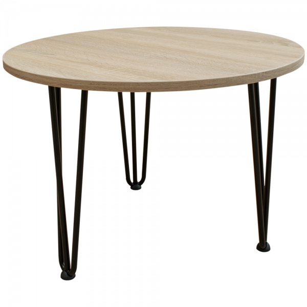 Стол журнальный Zac дуб сонома/черный 600x430мм 