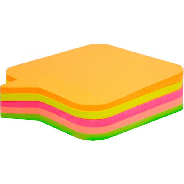 Стікери Діалог 45х50 мм неон мікс 80 аркушів Economix