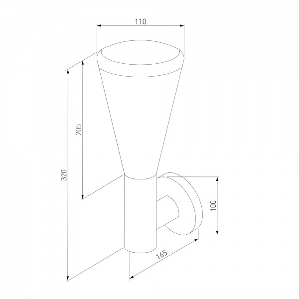 Світильник консольний Strotskis 60 Вт чорний 1416 TECHNO (чорний) 