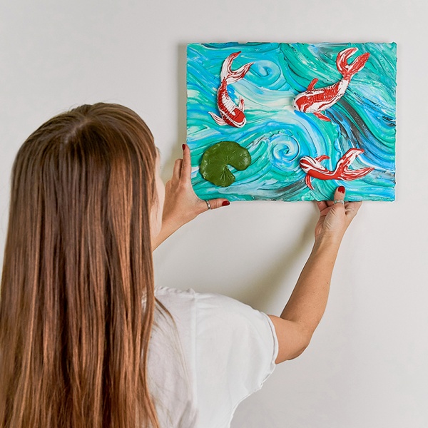 Набір для створення об'ємної картини Карпи Коі 30х40 см 10002 OKTO 