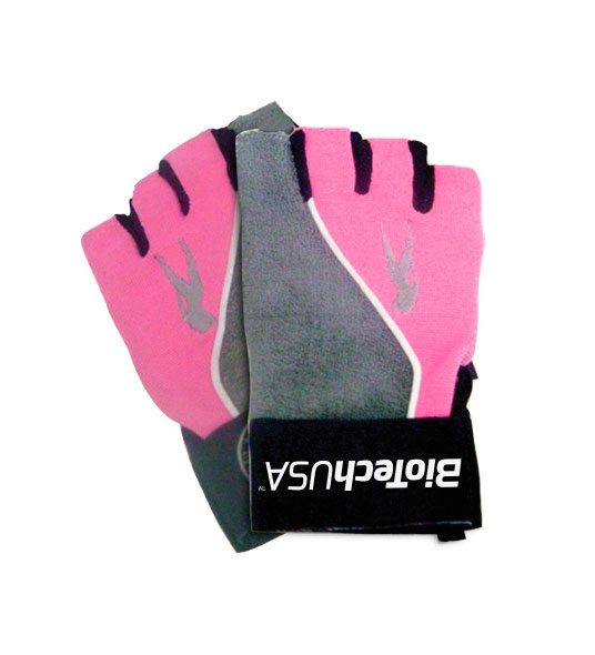 Перчатки для фитнеса BioTech Lady 2 gloves (P) р. XL серый с розовым 