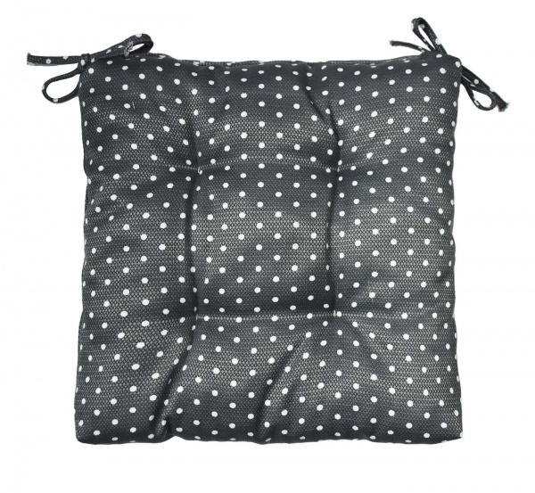 Подушка на стул Macao Горох серый Прованс