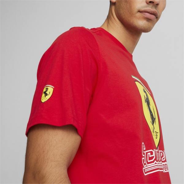 Футболка Puma FERRARI RACE BIG SHIELD TEE HERITAGE 53818602 р.XL червоний